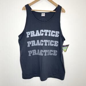 Vintage California Blues 1990 Practice Practice Practice Tank Top Mens XL Black